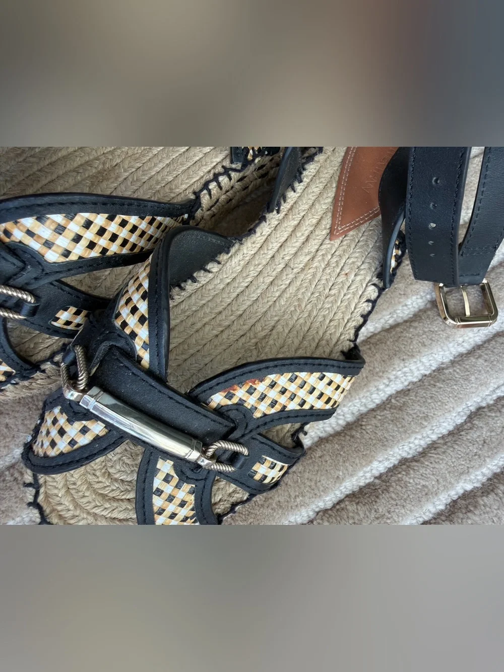ZIMMERMAN Prisma raffia espadrille sandals